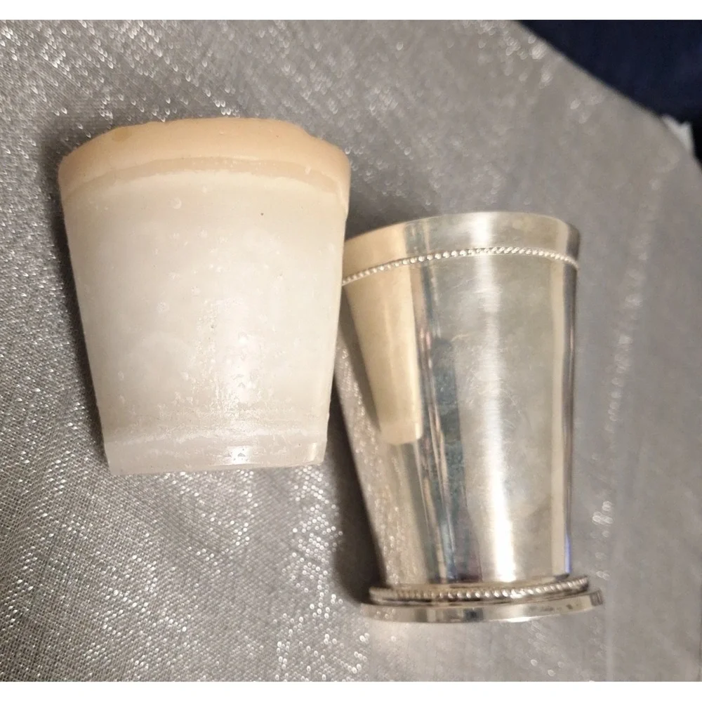 Two's Company Blenheim Crested Mint Julep Cup Silver Plate with Wax Candle Tag